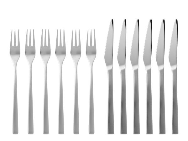 

Gense Steakbestik/grillbestik 12 dele i mat/blank 